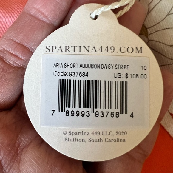 Spartina 449 Aria Short NWT in Audubon Daisy print size 10 - Picture 3 of 3